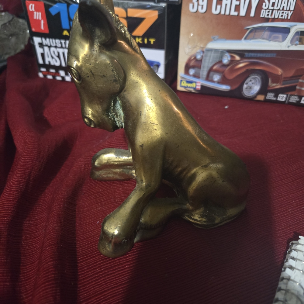Vintage Brass Donkey Figurine